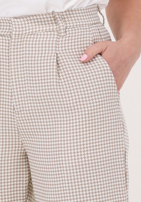 Bruine COLOURFUL REBEL Pantalon RUS JACQUARD DOGTOOTH STRAIGHT PANTS - large