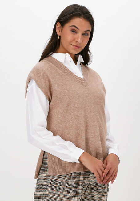 Beige SELECTED FEMME Spencer SLFNOVAH KNIT VEST B - large