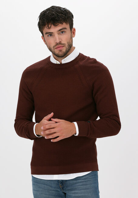 Bordeaux CAST IRON Trui R-NECK SLIM FIT COTTON SOLID - large