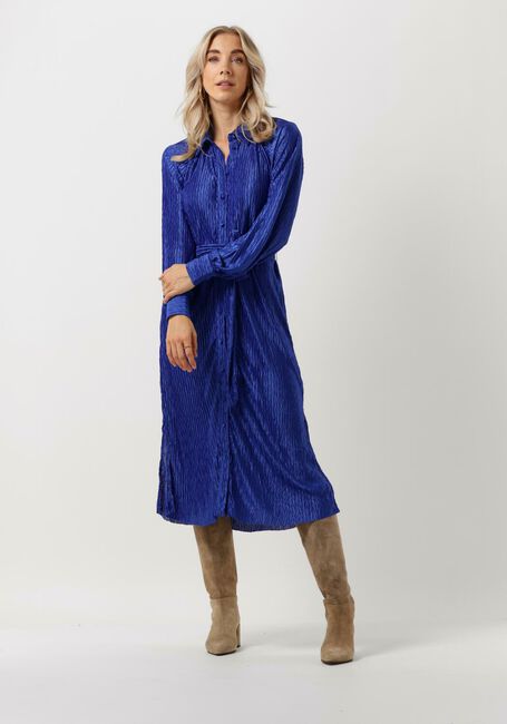 Blauwe Y.A.S. Midi jurk YASOMIRA LS MIDI DRESS - large