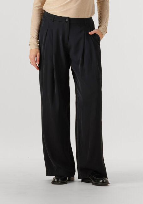Zwarte SUMMUM Wijde broek TROUSERS WIDE FLUID - large
