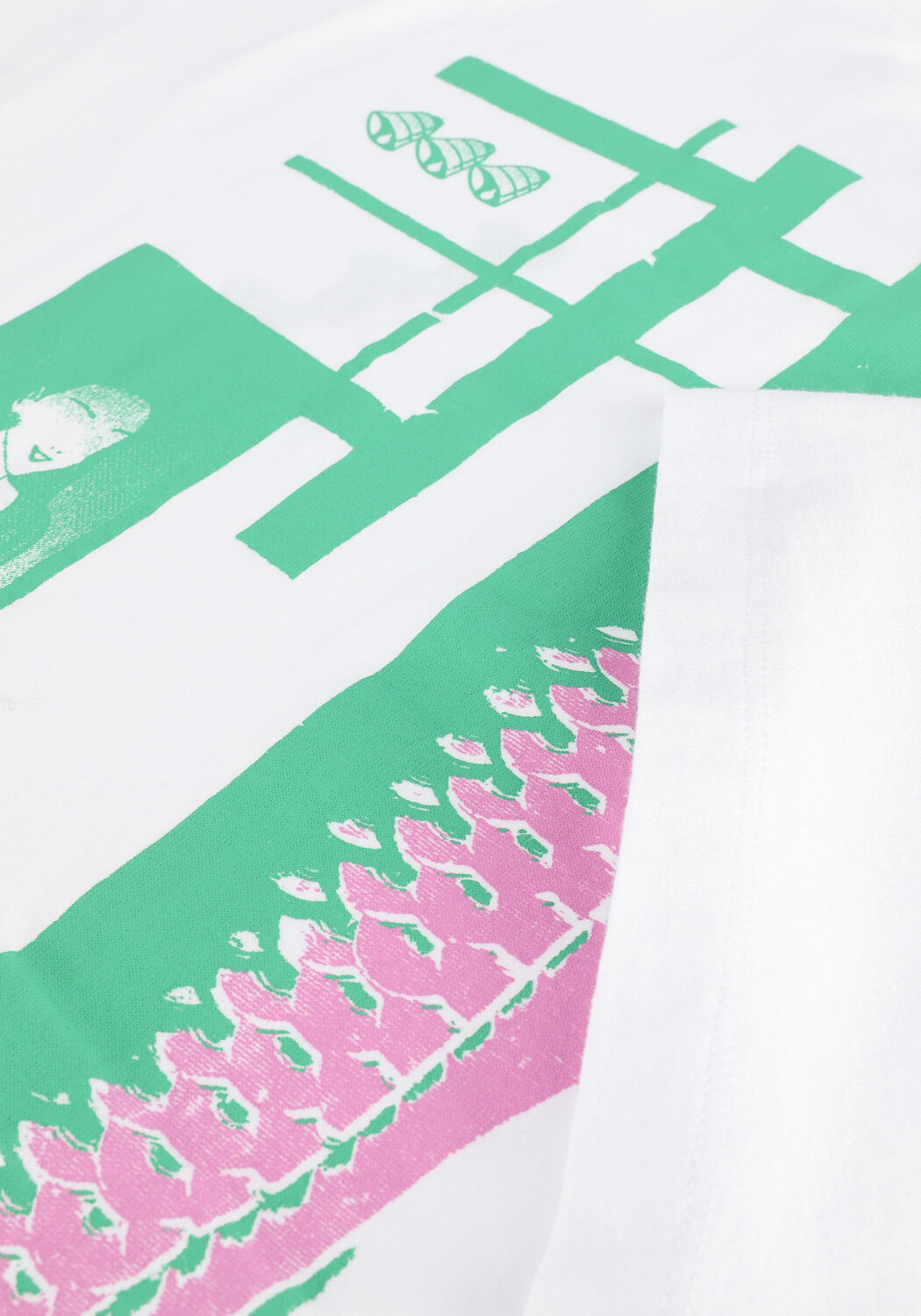 Witte EDWIN T-shirt LUCKY OTOKO TS - large