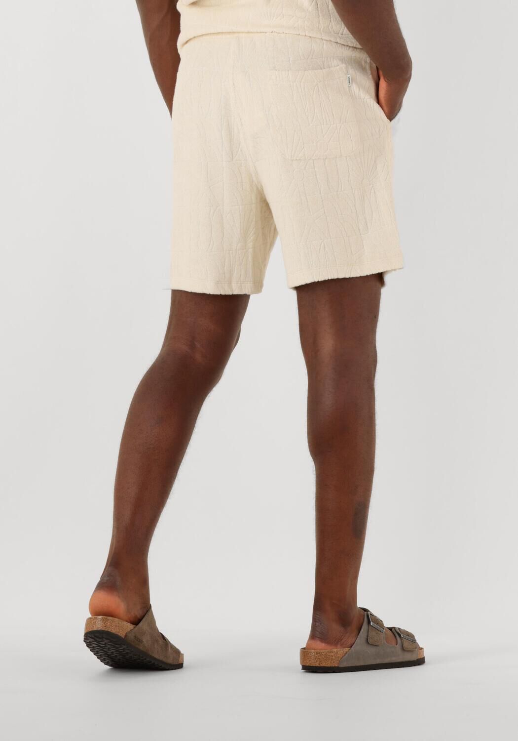 SHIWI Heren Broeken Men Tony Toweling Shorts Geo Sun Ecru