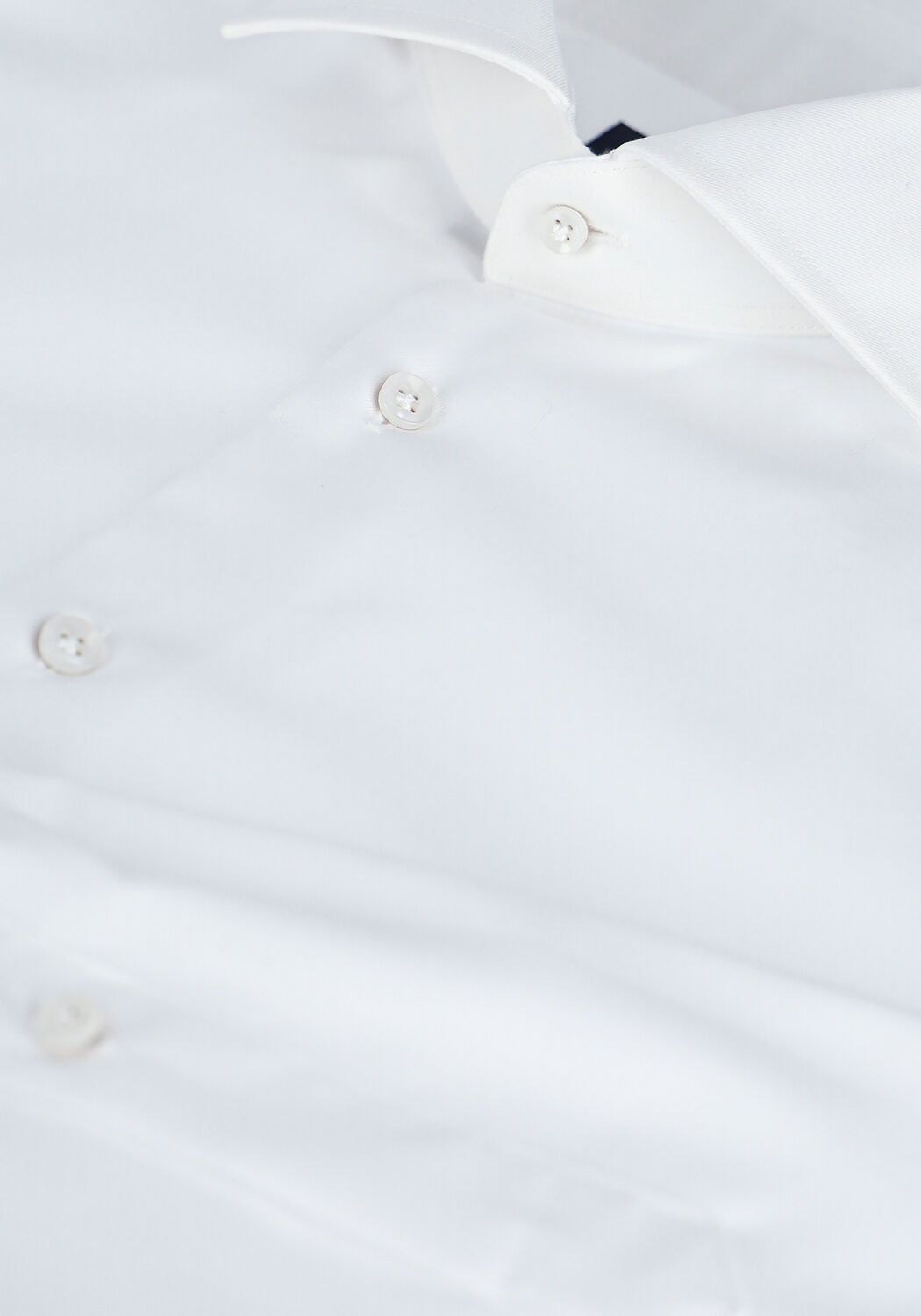 Witte PROFUOMO Klassiek overhemd FINE TWILL - SLIM FIT - NON IRON - large