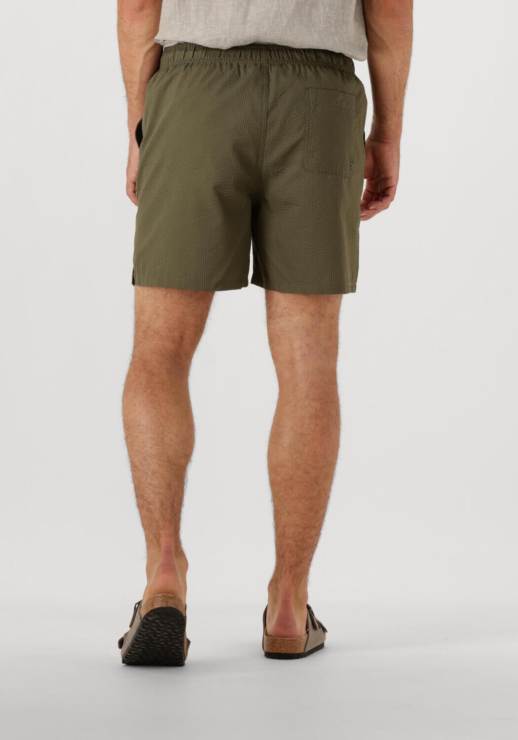 SELECTED HOMME Heren Zwembroeken Slhcooper-seersucker Swimshorts Olijf