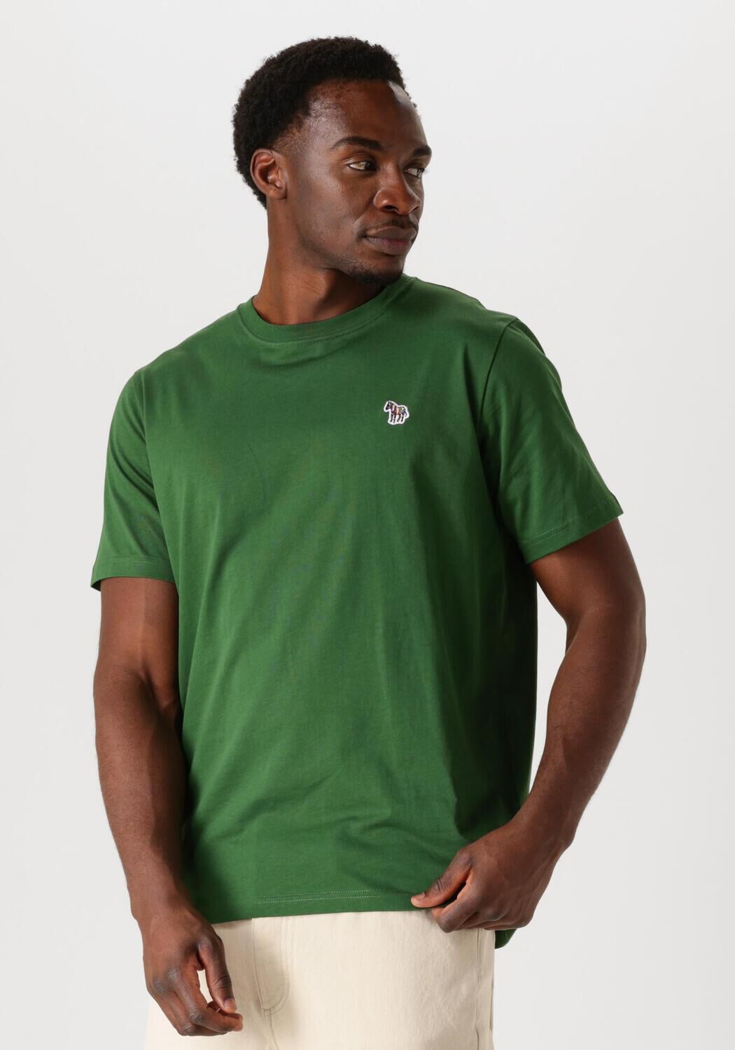 PS PAUL SMITH Heren Polo's & T-shirts Mens Reg Fit T-shirt Zebra Groen