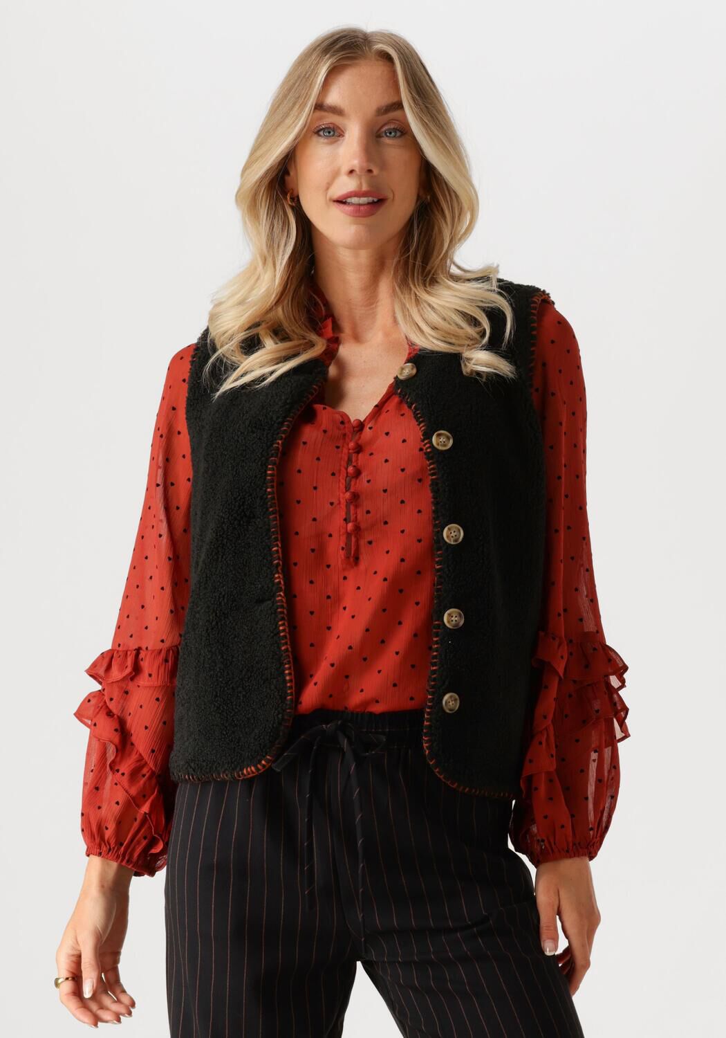 YDENCE Dames Blazers Gilet Evelynn Zwart