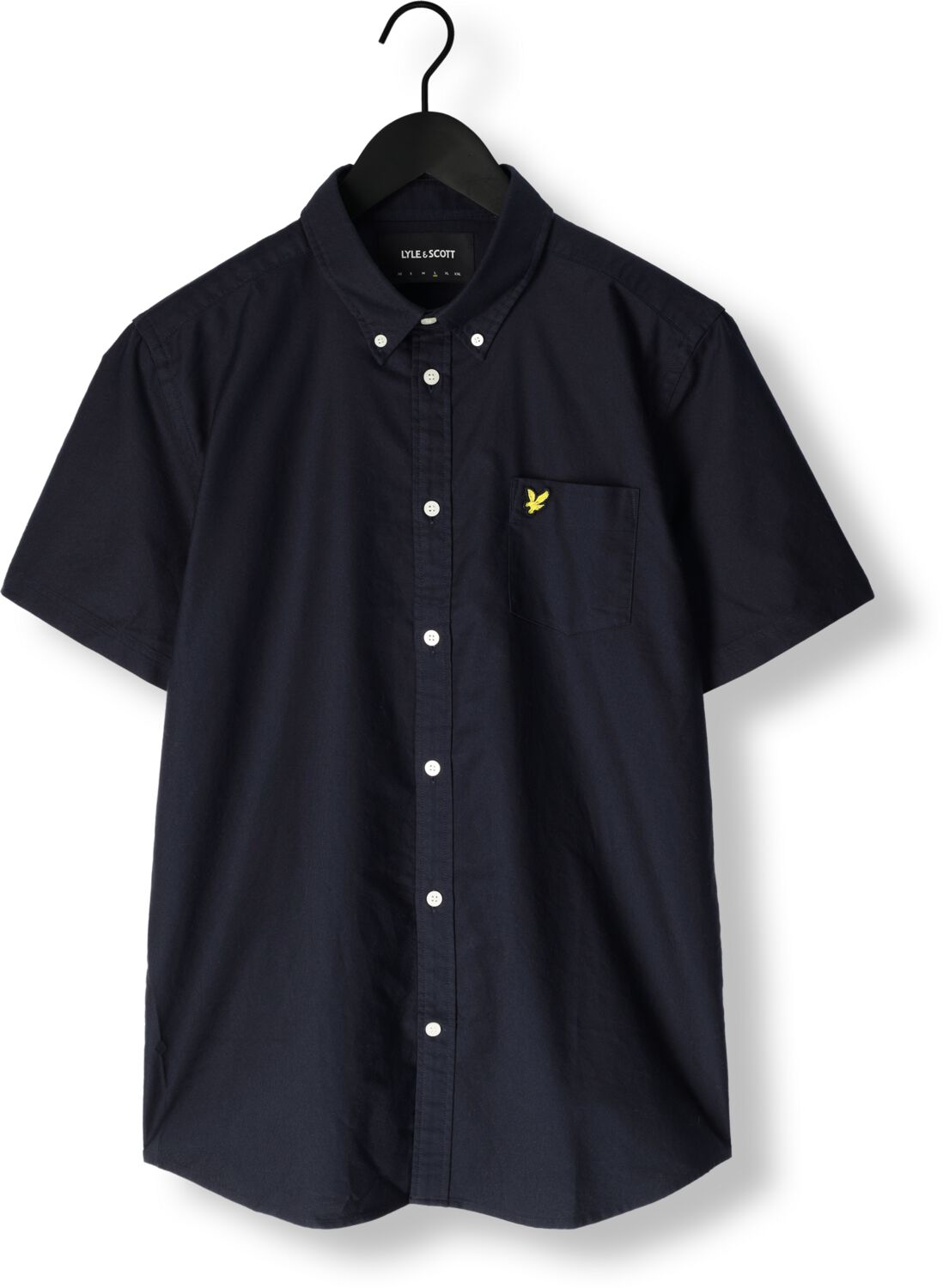 LYLE & SCOTT Heren Overhemden Short Sleeve Oxford Shirt Donkerblauw