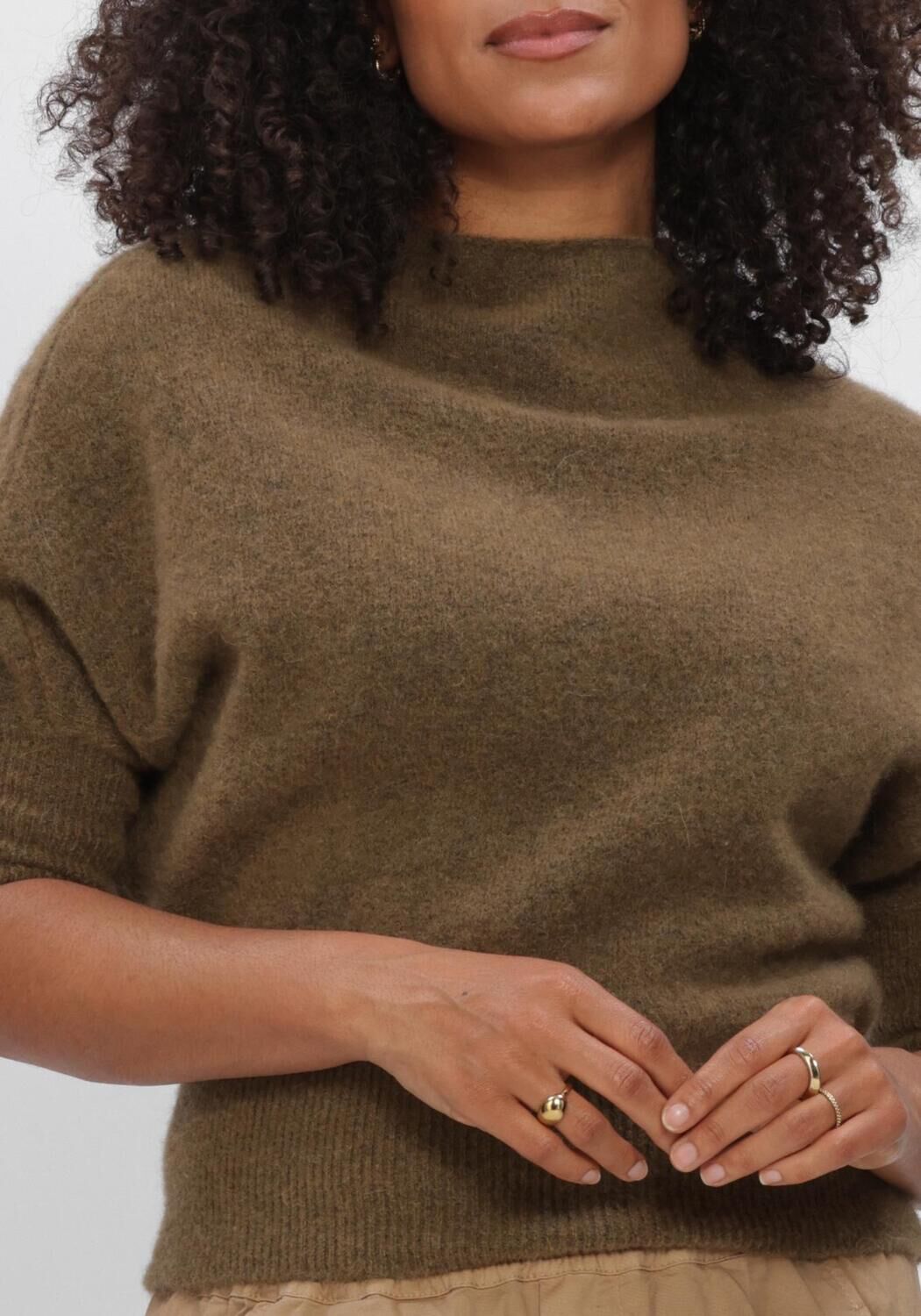 Khaki BY-BAR Trui KYOTO PULLOVER - large