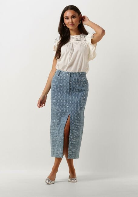 Lichtblauwe Y.A.S. Midirok YASLEODIS HW MIDI SKIRT - SHOW - large