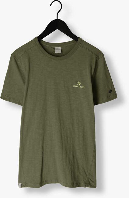 Groene CAST IRON T-shirt SHORT SLEEVE R-NECK SLUB JERSEY - large