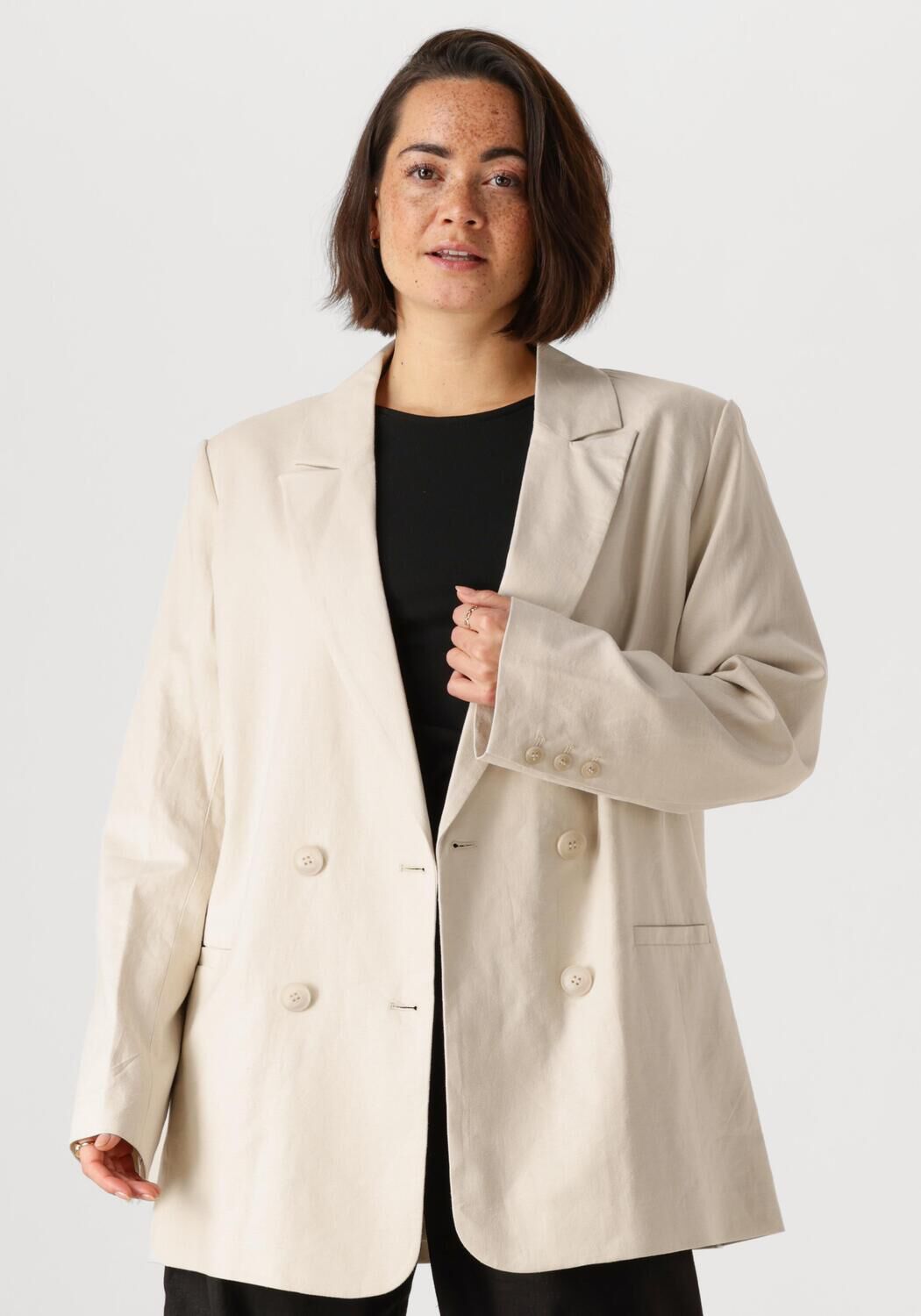 GESTUZ Dames Blazers Elarahgz Linen Blazer Gebroken Wit