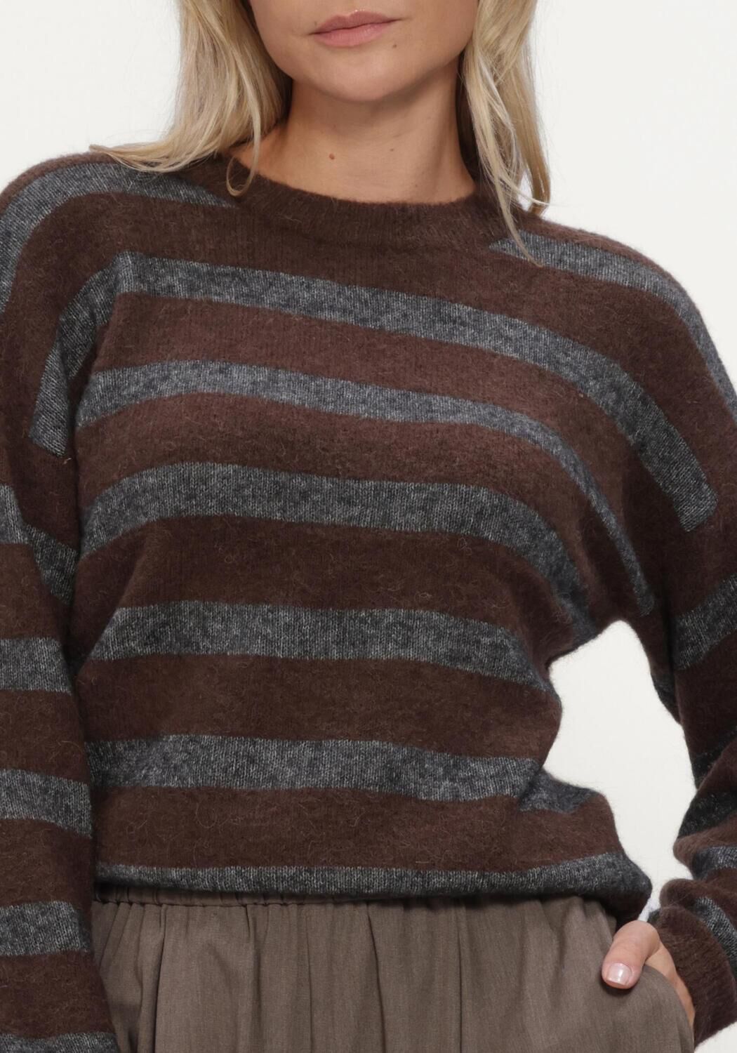 Bruine MSCH COPENHAGEN Trui MSCHFESTINA HOPE PULLOVER STP - large
