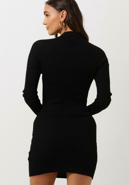 Zwarte TOMMY JEANS Mini jurk TJW COLLAR BADGE SWEATER DRESS - large