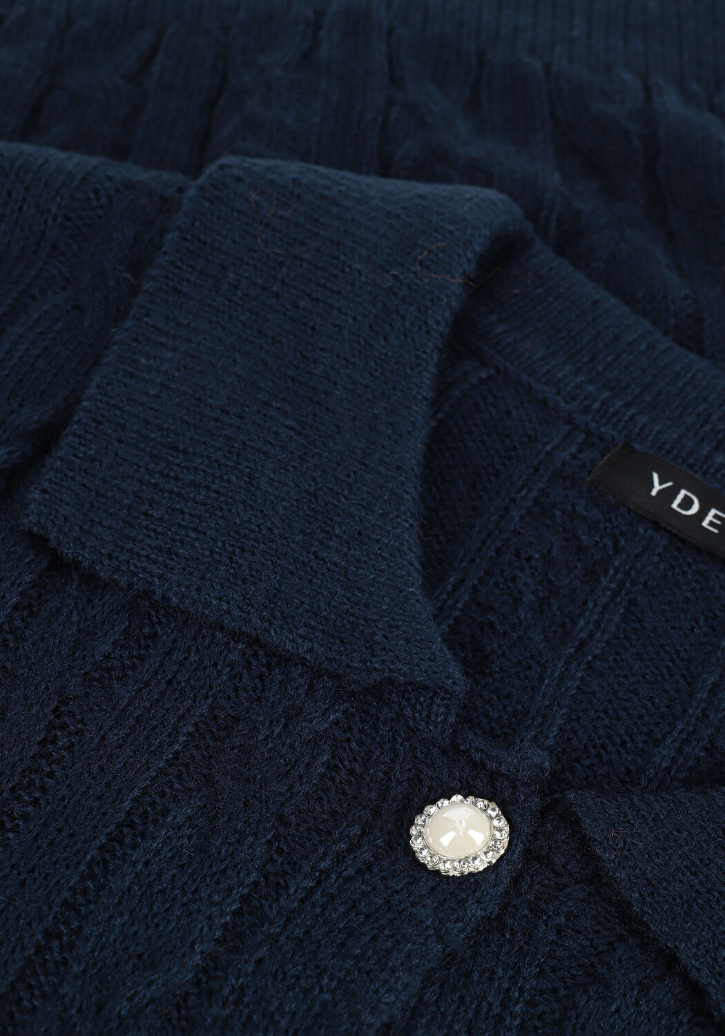 Donkerblauwe YDENCE Vest KNITTED TOP COLETTE - large