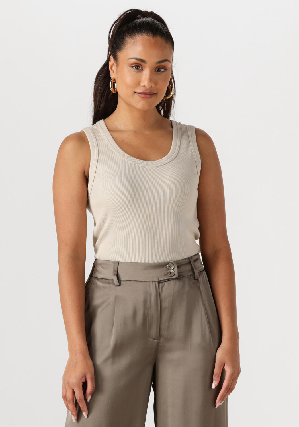 WITHBLACK Dames Tops & T-shirts Wbllullu Tank Top Zand