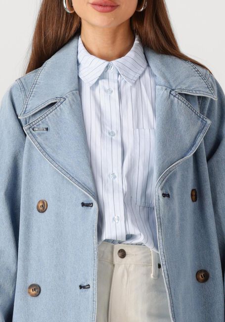 Blauwe MODSTRÖM Trenchcoats MADELINEMD DENIM JACKET - large