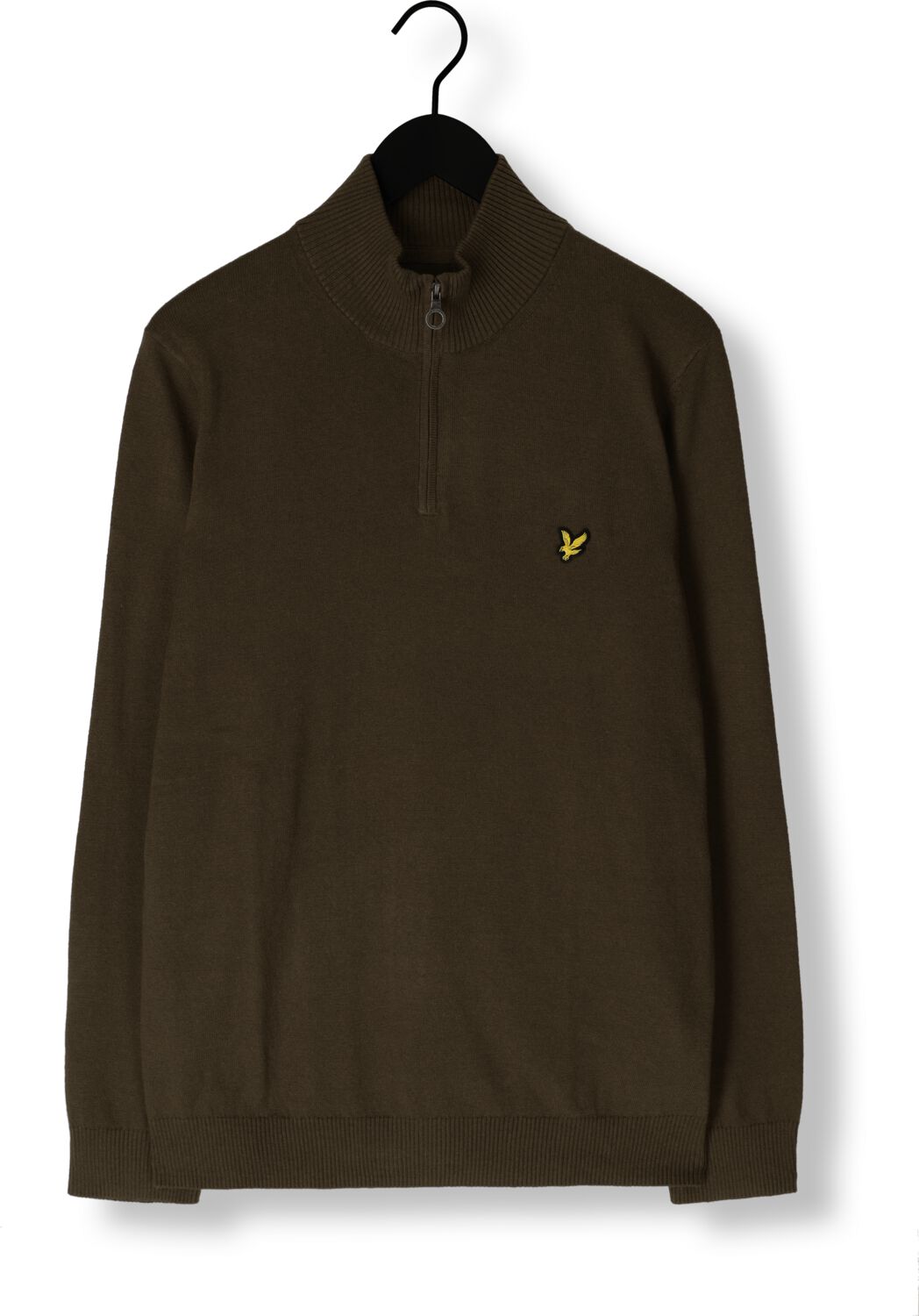 LYLE & SCOTT Heren Truien & Vesten Cotton Merino Quarter Zip Jumper Olijf