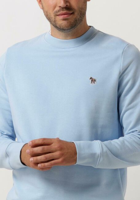 Lichtblauwe PS PAUL SMITH Sweater MENS REG FIT SWEATSHIRT ZEBRA - large