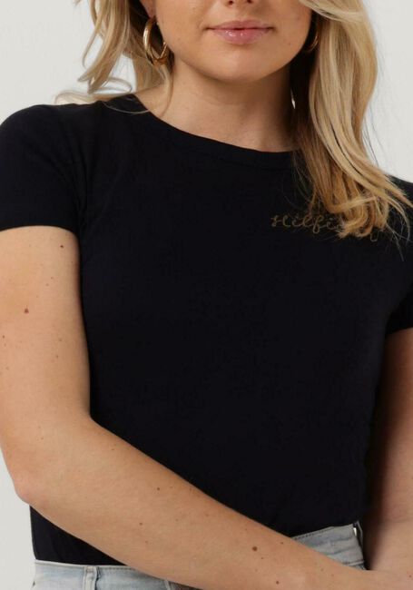 Donkerblauwe TOMMY HILFIGER T-shirt SLIM GOLD HILFIGER C-NK SS - large