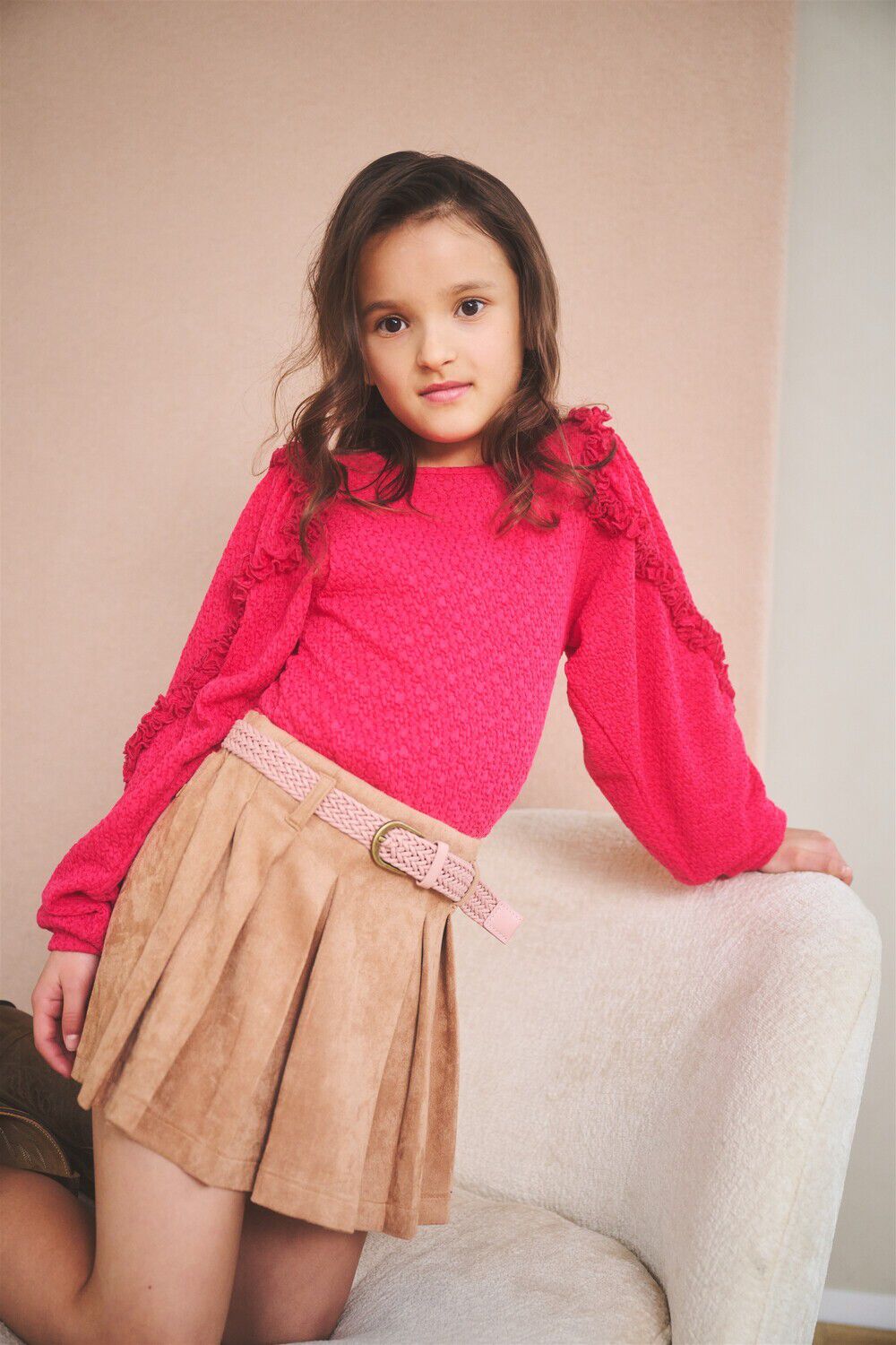 NONO Meisjes Tops & T-shirts Kysa Structured Shirt Roze