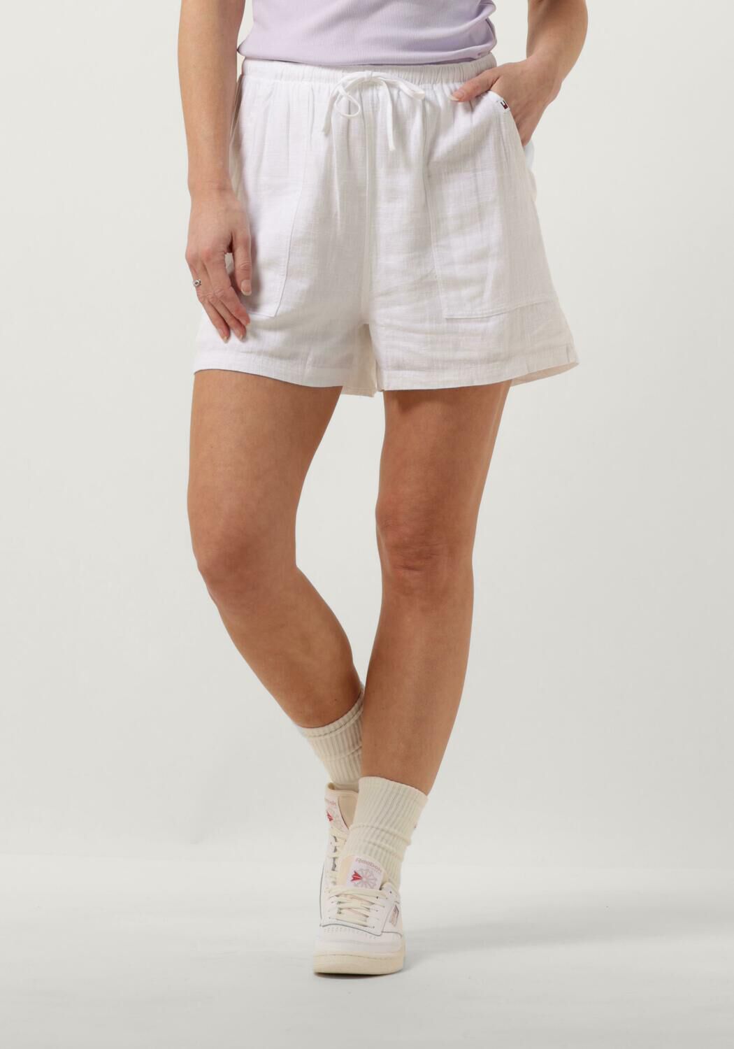 TOMMY JEANS Dames Broeken Tjw Linen Short Wit