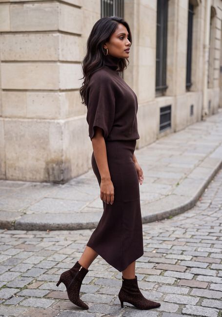Bruine NOTRE-V Midi jurk NV-IYLA - large