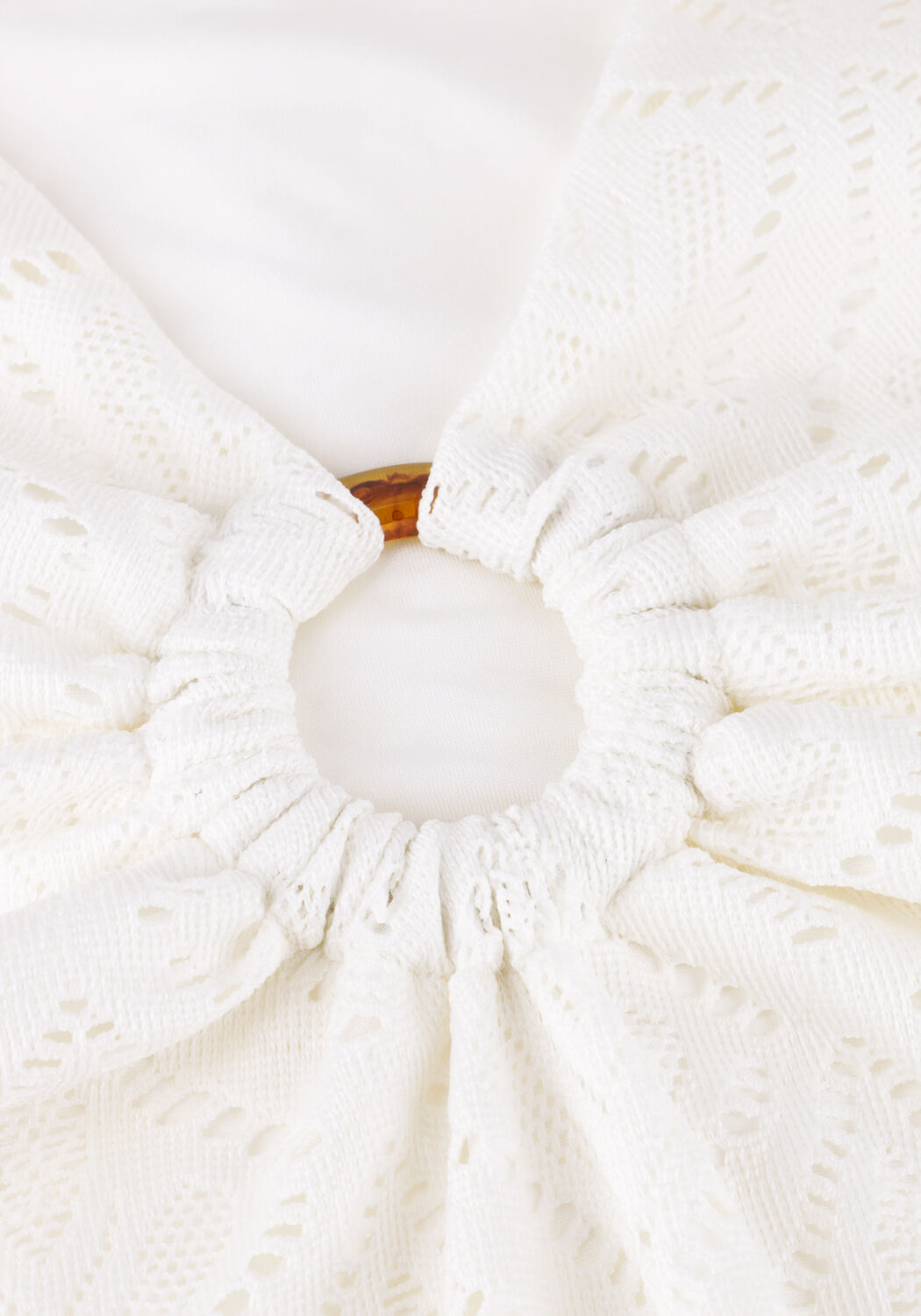 Witte ANA ALCAZAR Maxi jurk MAXI DRESS LONGSLEEVE - large