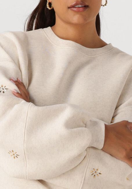 Beige NUKUS Trui AMADORA SWEATER FLOWERSTUDS - large