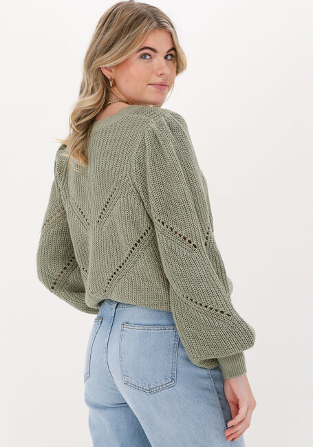 Groene OBJECT Trui OBJLANA L/S KNIT PULLOVER NOOS - large