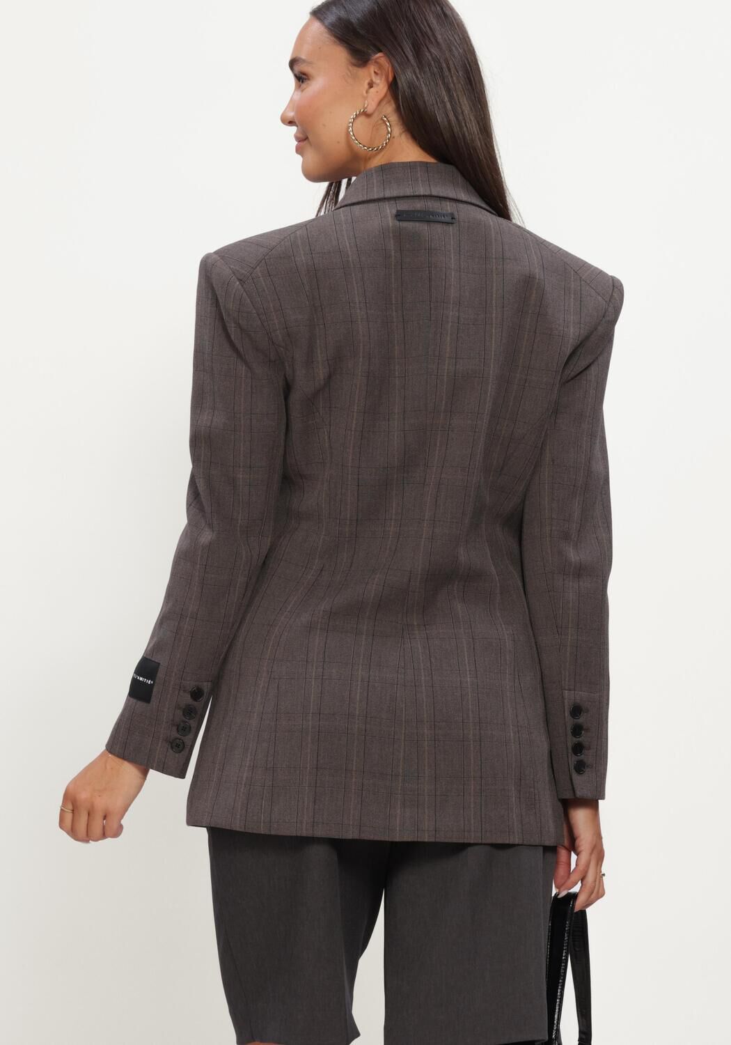 Bruine HAUTE L'AMITI&Eacute; Blazer WAIST FIT CHECK BLAZER - large
