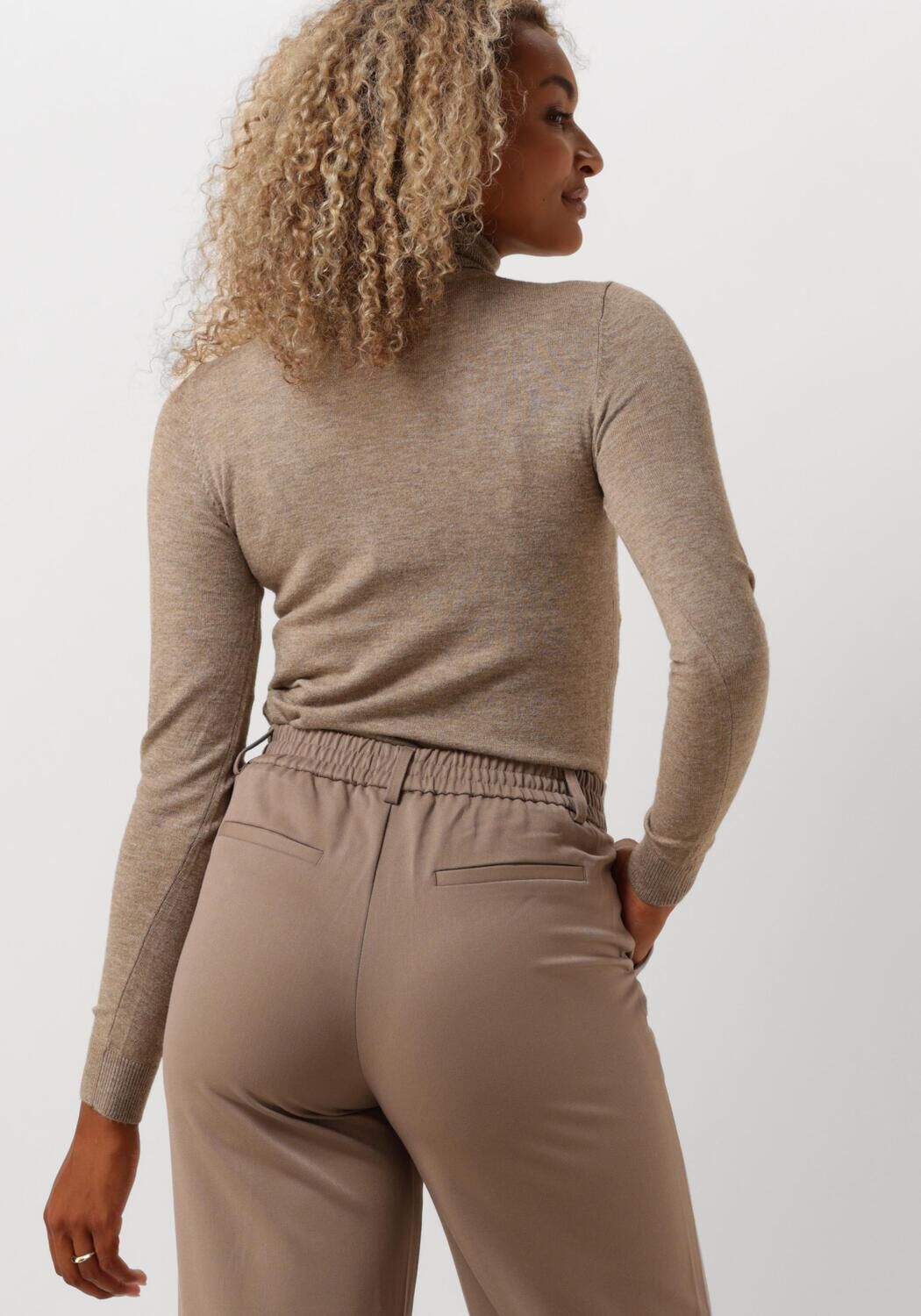 OBJECT Dames Truien & Vesten Objthess L s Rollneck Knit Pullover Taupe