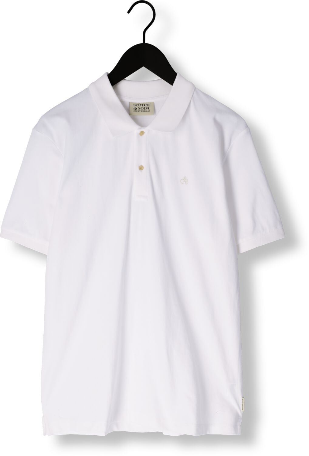 SCOTCH & SODA Heren Polo's & T-shirts Logo Pique Polo Wit