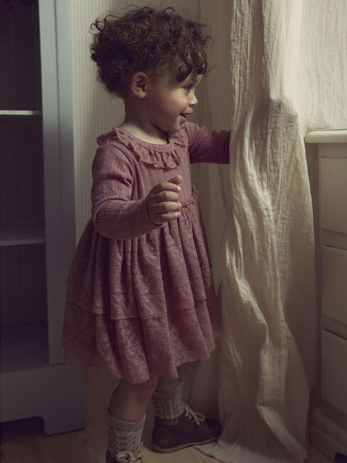 Roze LIL' ATELIER Mini jurk NBFROBELLE LS BODY DRESS LIL - large