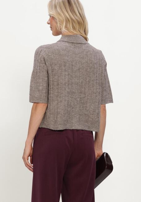 Taupe SUMMUM Trui SHORT CARDIGAN SOFT - large