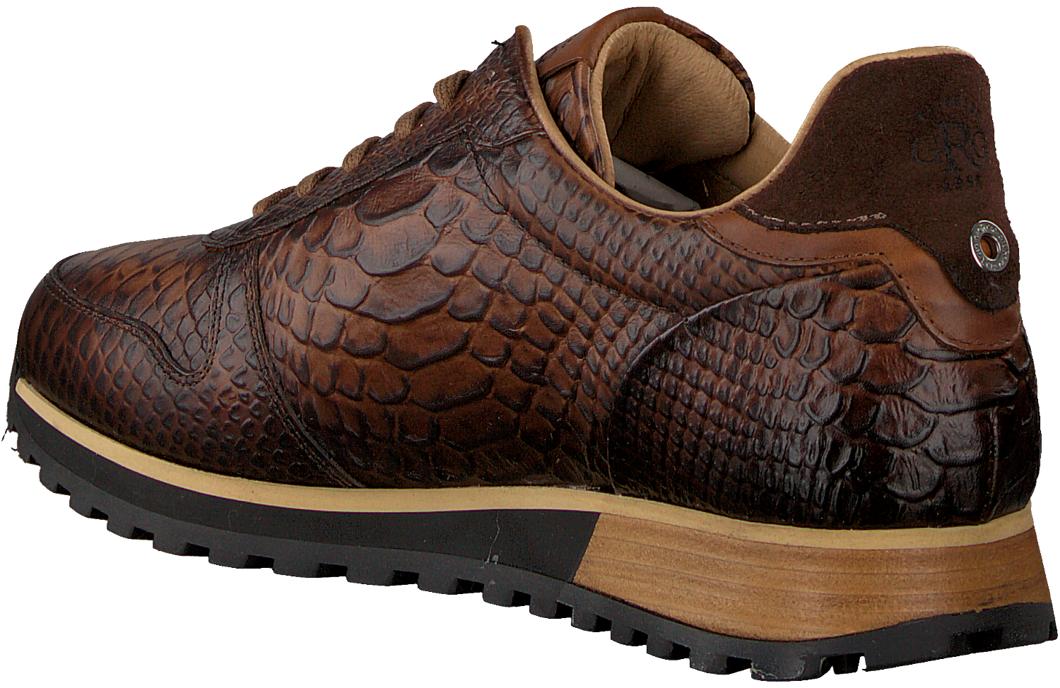 cognac leather sneakers