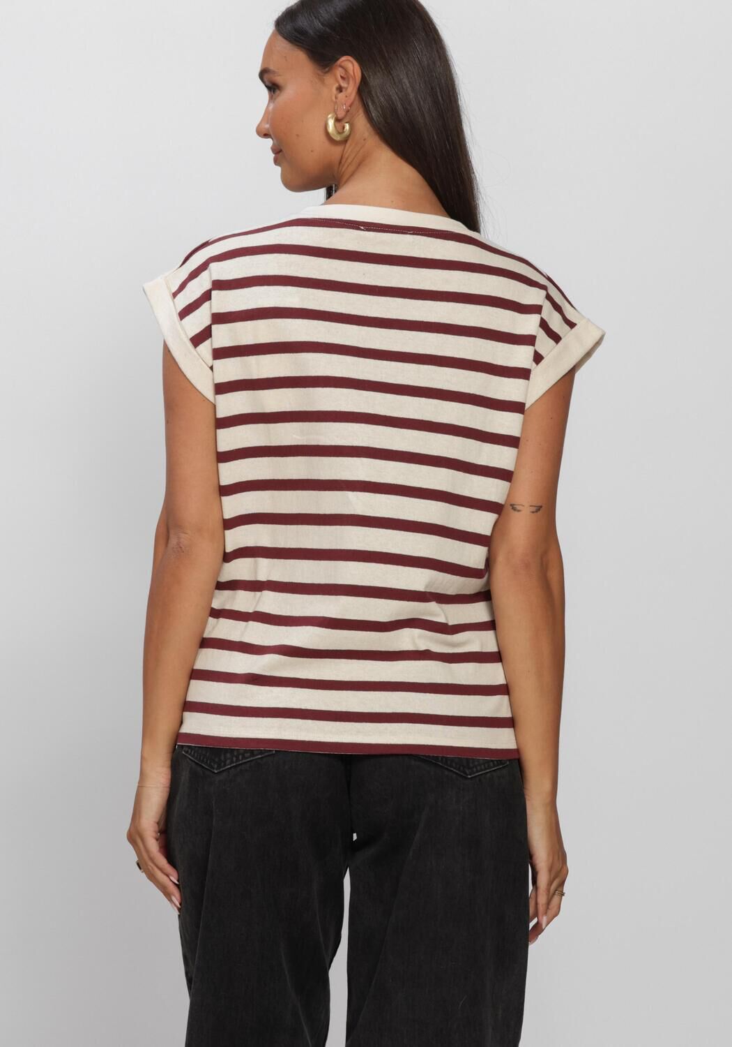 Ecru BY-BAR Top TOBI STRIPE TOP - large