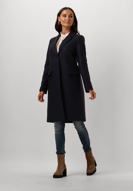 Donkerblauwe TOMMY HILFIGER Mantel WOOL BLEND CLASSIC COAT - large
