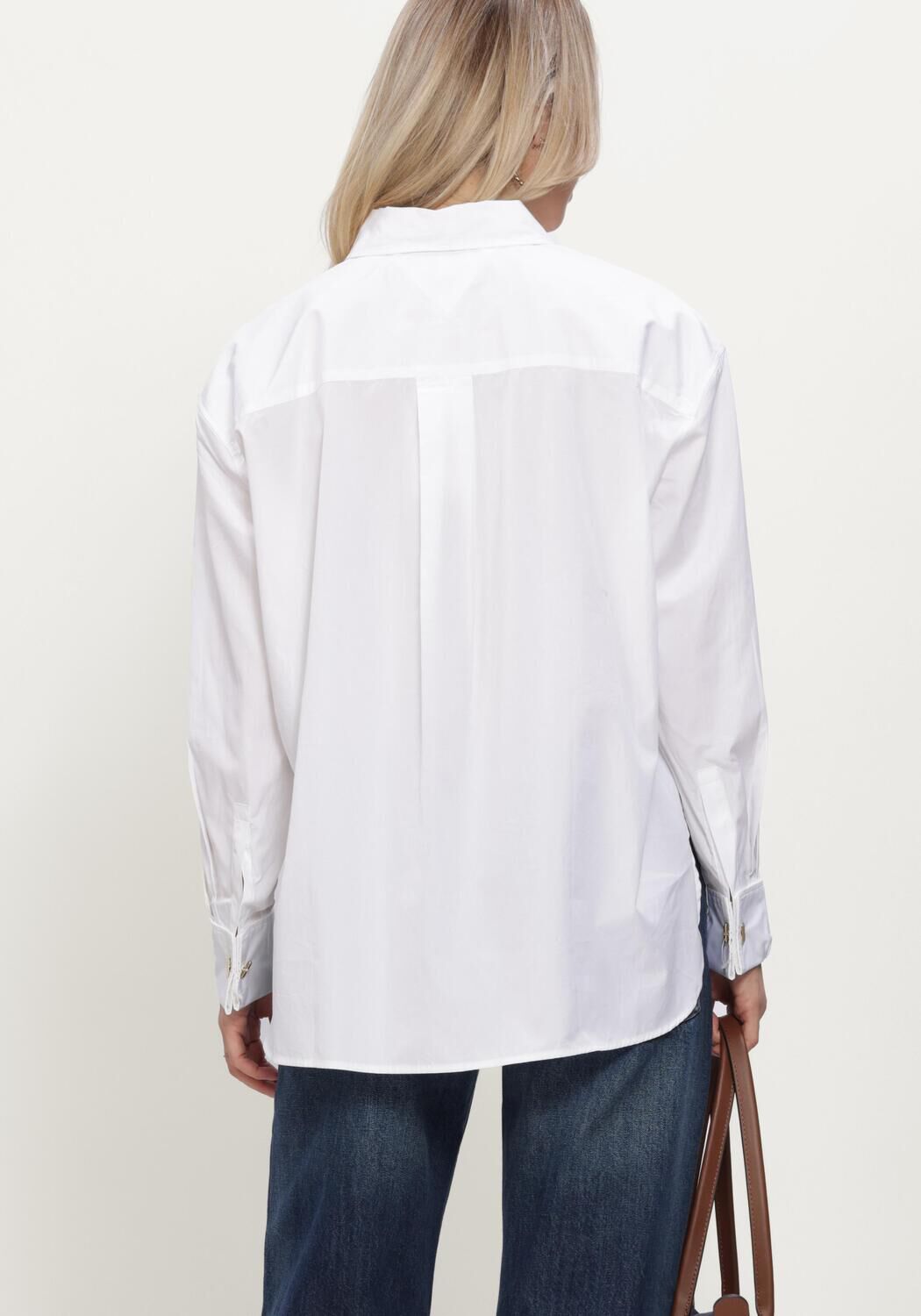 Witte TOMMY HILFIGER Blouses POPLIN DOUBLE CUFF SHIRT - large