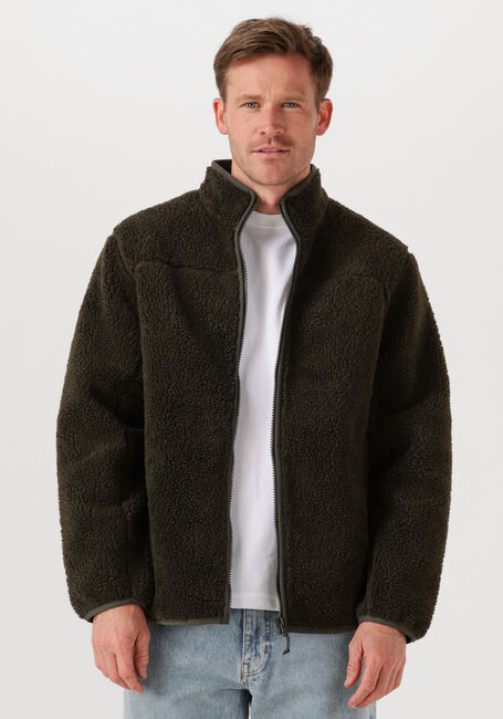 Donkergroene PEAK PERFORMANCE Trui M SOLID PILE JACKET - large