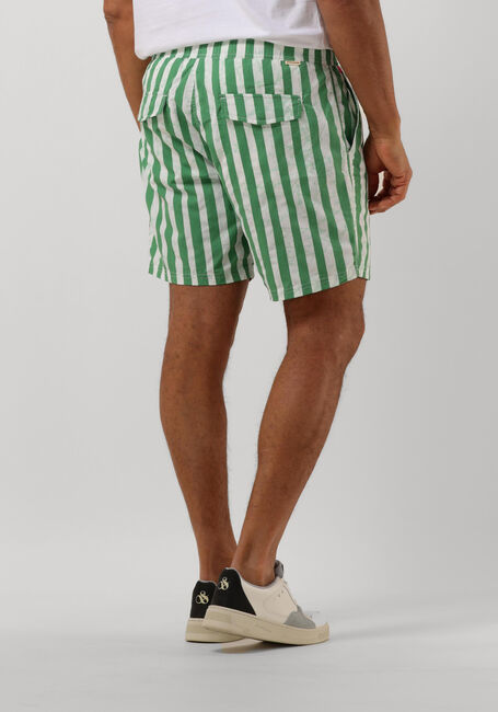 Groene SCOTCH & SODA Zwembroeken MID LENGTH - BATIK STRIPE PRINTED SWIMSHORT - large