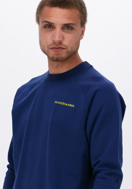Blauwe SCOTCH & SODA Trui UNISEX CREWNECK SWEATSHIRT - large