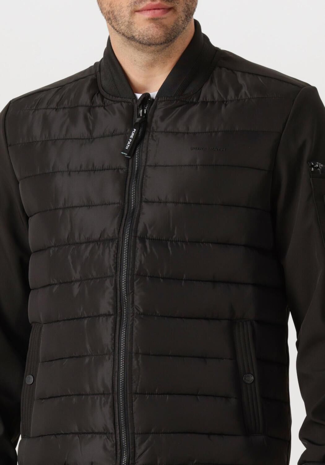 PURE PATH Heren Jassen Regular Fit Padded Jackets Zwart