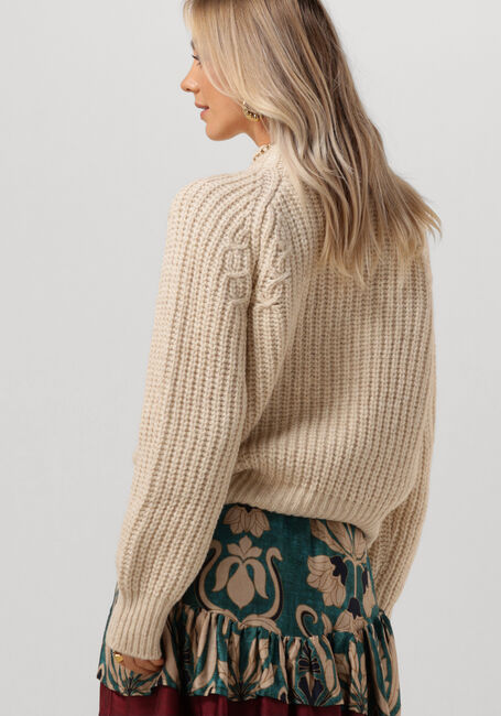 Beige SECOND FEMALE Trui AYA KNIT T-NECK - large