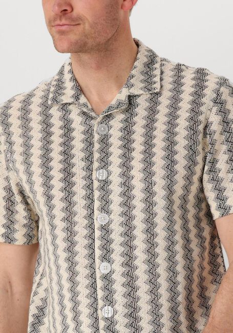 Gebroken wit ANERKJENDT Casual overhemd AKLEON JACQUARD S/S SHIRT - large
