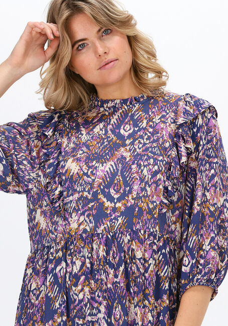 Paarse LOLLYS LAUNDRY Midi jurk CANA DRESS - large