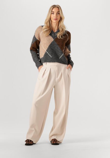 Multi ROUGE EDIT Trui ROUARGYLE LS V NECK KNIT - large