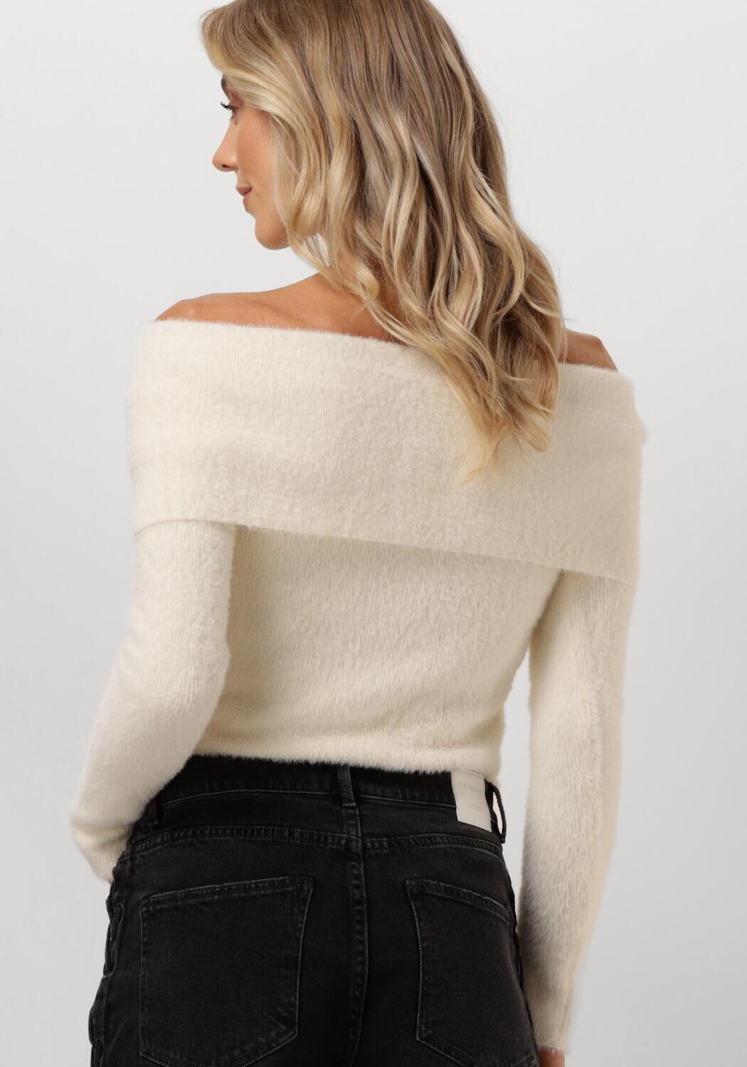 CATWALK JUNKIE Dames Truien & Vesten Off Shoulder Long Sleeve Knit Wit