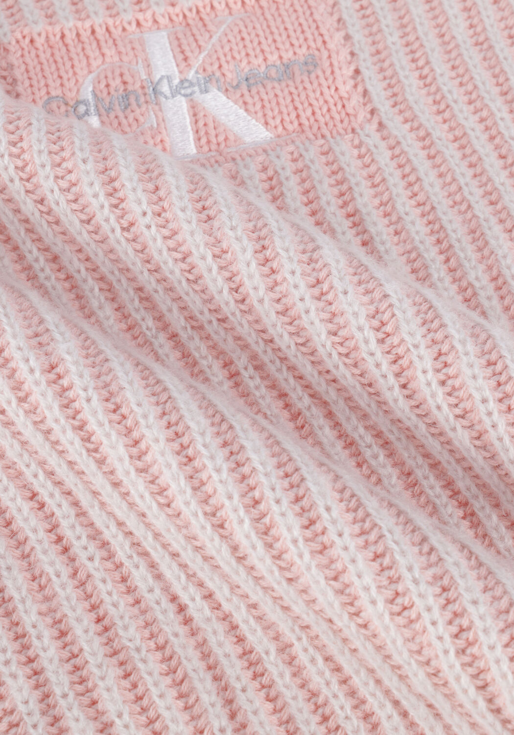 roze calvin klein trui duo colour monogram sweater