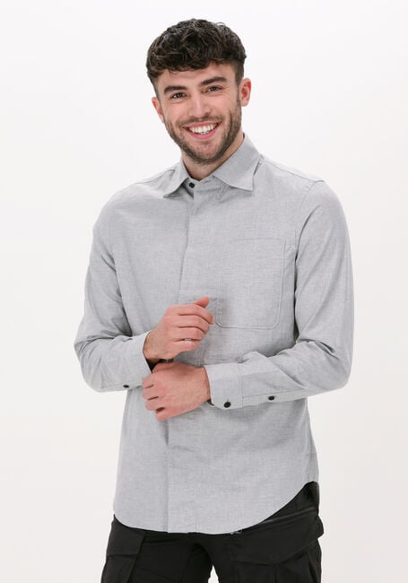 Lichtgrijze G-STAR RAW Casual overhemd SECRET UTILITY REG SHIRT - large